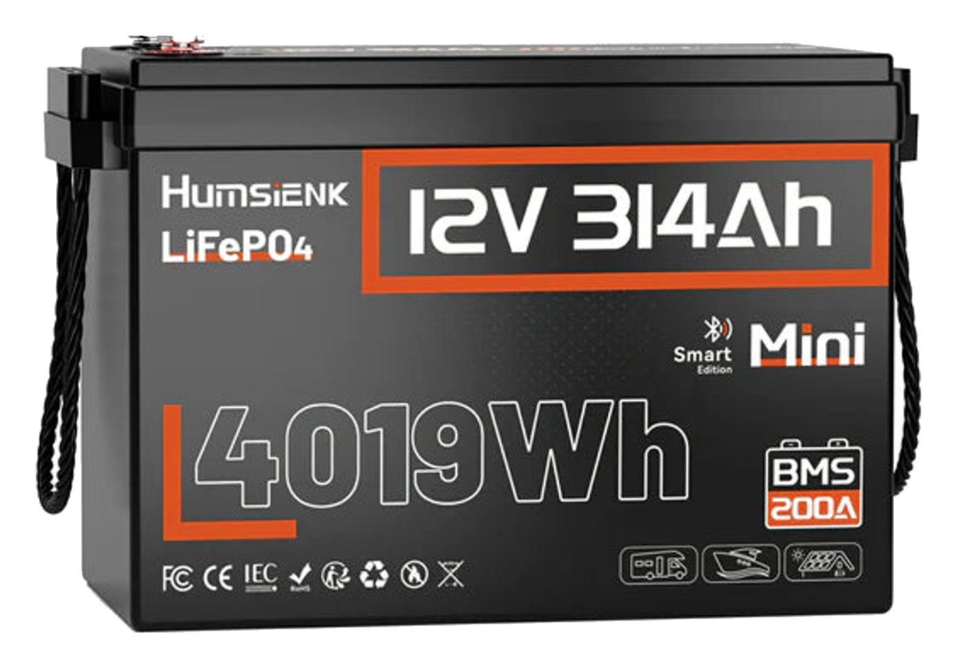 Акумулятор Humsienk 12 В 314 А·год Mini LiFePO₄